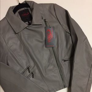 YOKI NEW YORK Faux Leather Moto Jacket
